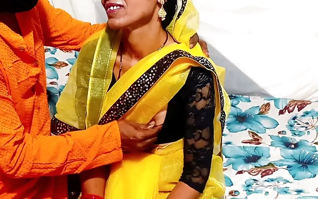 My village bhabhi Shivani in green saree.